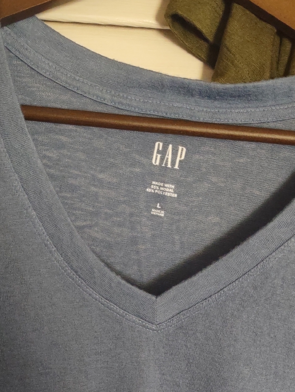 Set of 2 NWOT Gap tees Size L Blue Green Modal Polyester - Picture 2 of 4